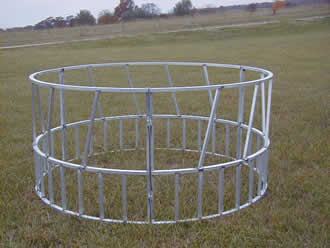 hay ring, hay ring feeder, hay bale feeder, round hay bale feeder, aluminum hay ring feeder, aluminum products from Five Star, round hay ring feeder